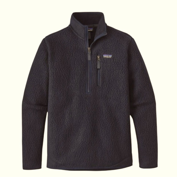Patagonia Tops - PATAGONIA Retro Pile Black Fleece Half Zip Pullover Women's Size XS